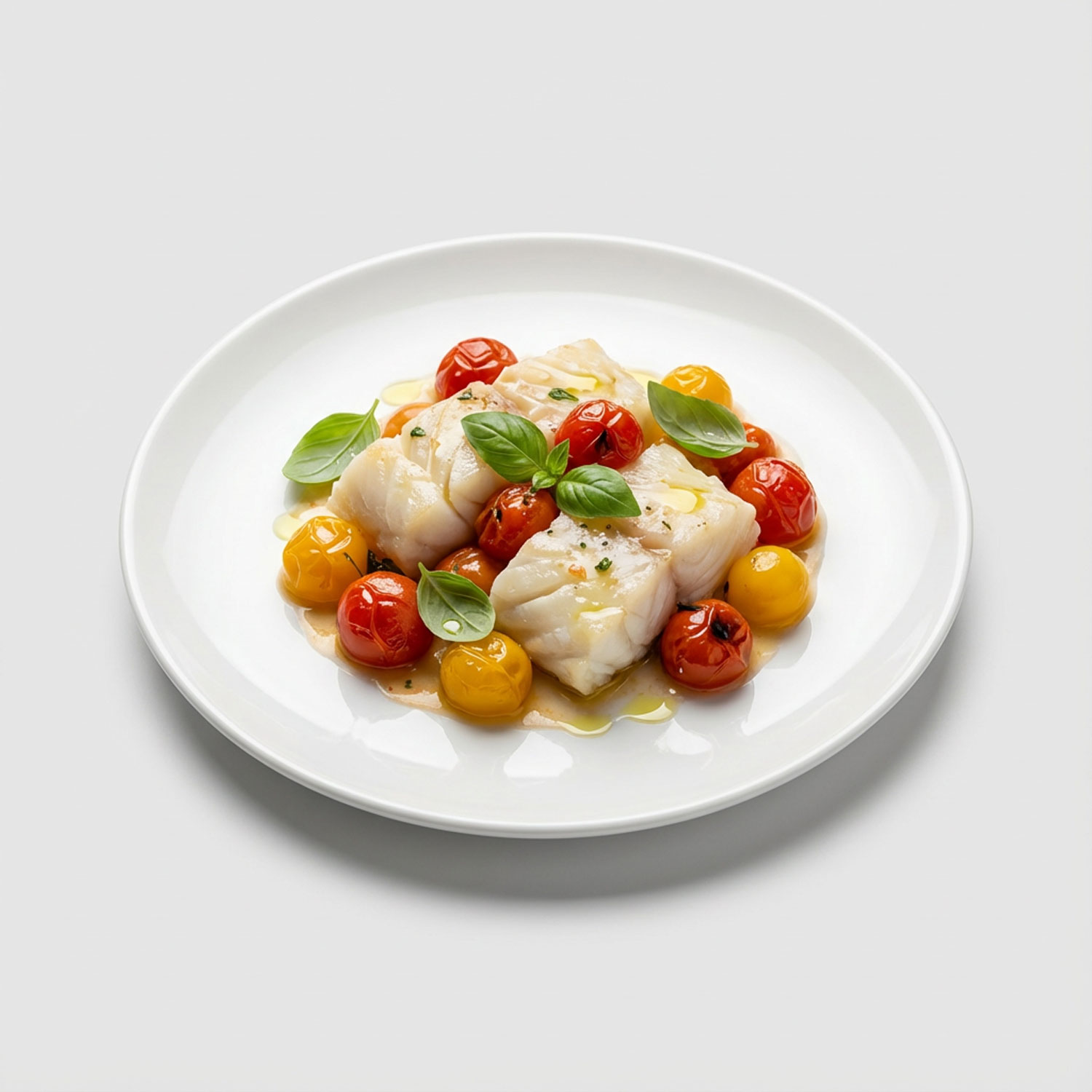 Baccalà-pomodorini-basilico BACCALÀ POMODORINI BASILICO - immagine 1