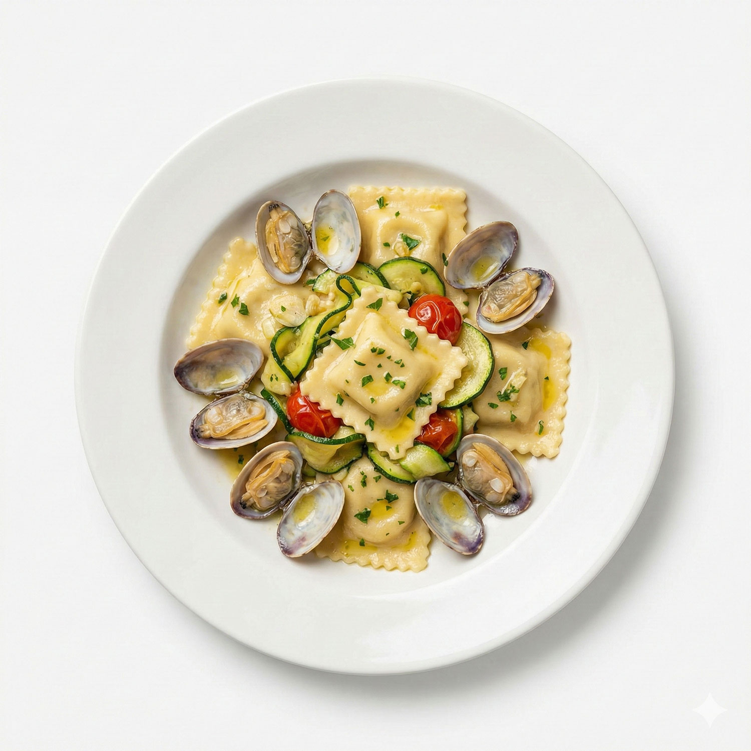 RAVIOLETTI-VONGOLE-E-ZUCCHINE RAVIOLETTI VONGOLE E ZUCCHINE - immagine 1